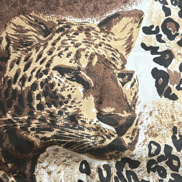 FUDA INTERNATIONAL 100% Silk Vintage 90’s Cheetah‎ Lion Bomber Jacket size M L - Picture 5 of 9